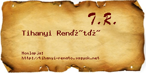Tihanyi Renátó névjegykártya