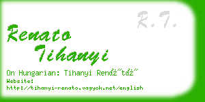 renato tihanyi business card